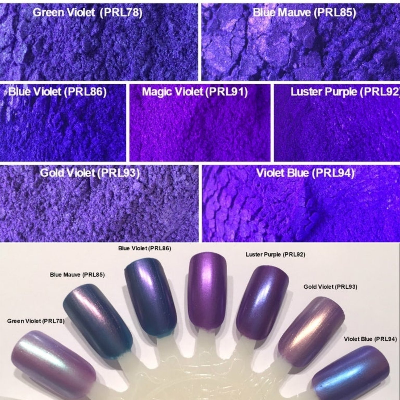 Purple Pearl Pigments 17 Colors Available